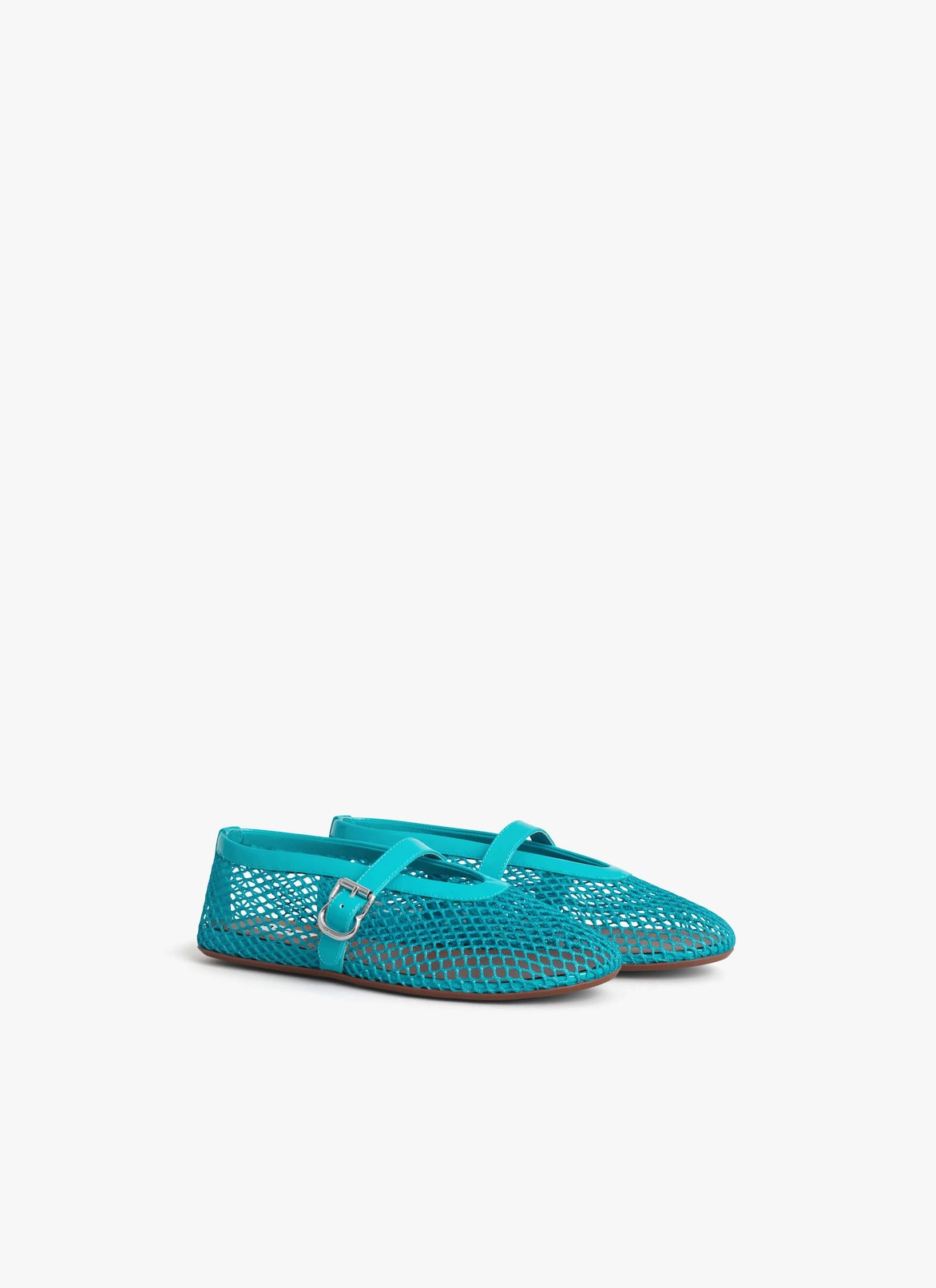 BALLET FLATS IN FISHNET ALAÏA AMAZONITE BALLET FLATS IN FISHNET